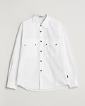 Stone Island Garment Dyed Cotton Canvas Overshirt White