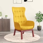 Chaise de relaxation Jaune moutarde Tissu