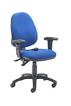 Office Hippo Desk Chair, Ergonomic Home & Office Chair With Adjustable Seat, Back, Arms & Lumbar Pump For Comfort & Support, Computer Chair With Curved Back For Daily Use - Royal Blue