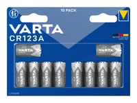 Varta Professional - Batteri - Cylindrisk 10 X Cr123a - Primär Litium Mangan