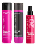 Matrix | Trio Keep Me Vivid | Shampoing + Après-Shampoing + Spray Miracle Creator | Pour Cheveux Colorés Et Fragilisés | Protège + Fortifie | 300ml + 300ml + 190ml