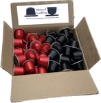 90 NAKED Nespresso compatible Coffee Pods - Red, Black (2 X 45)