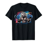 Funny sloth Lifting Weights Gym Workout Animal Fitness sloth T-Shirt