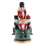 Wooden Nutcracker 4 Solids Speldosa Clearance Toy Gift Green