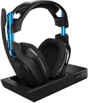ASTRO Gaming, casque sans fil A50 + station d'accueil 3e Génération avec son surround Dolby 7.1 - Compatible Playstation 4, PC, Mac - Noir/Bleu