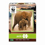 WWF Puzzle 100 pièces-Animaux-Famille éléphant, 102