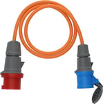 Brennenstuhl Câble Adaptateur de Camping/Adaptateur CEE avec Prise CEE 400 V/16 A et Prise CEE 230 V/16 A (câble de 1,5 m en Orange, H07RN-F 3G2.5, Utilisation permanente en extérieur, IP44, fabriqué