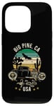 Coque pour iPhone 13 Pro Big Pine California USA Hotrod Design rétro coucher de soleil dans le désert