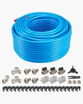 VEVOR Kit Conduite de Compresseur d'Air, 91,44 m x 19,05 mm, Système de Tuyauterie d'Air Comprimé en PEHD Aluminium, Étanche, Facile à Installer, Kit Tubes d'Air Comprimé pour Garages, Ateliers, Bleu