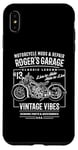 iPhone XS Max Roger's Garage Vintage Motorcycle Design for the Name Roger Case