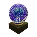 3D Crystal Ball Yövalo Lasi Magic Ball Led Lamppu Projektori Kodinsisustus Lahja jalustalla