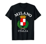 Vintage Milan Flag Italy Souvenir Italia Milano Roman Empire T-Shirt