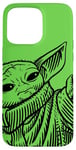 Coque pour iPhone 15 Pro Max Star Wars Le Grogu Mandalorien Utilisant la Force Vert