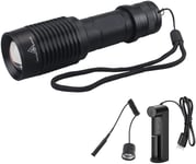 Lampe Torche Infrarouge 940nm avec Commande Distance pour Chasse, 5W Lampe Torche IR pour Vision Nocturne, 1 Mode Torche Lumière Infrarouge avec Zoom - pour Dispositifs de Vision Nocturne.[G1271]