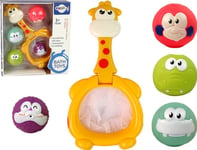 Leantoys Mini Basket Giraff Gummibollar Badleksak