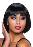 Womens Gothic Black China Doll Fancy Dress Cosplay Wig with Fringe