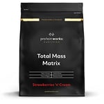 Protein Works - Total Mass Matrix Mass Gainer | High Calorie Protein Powder | Mass Building Protein Shake | Weight Gainer Protein Powder | 16 Servings | Strawberries 'n' Cream | 2kg