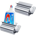 Presse Tube Dentifrice, 2 Pièces Presse Dentifrice Support de Siège, Rolling Acier Inoxydable Distributeur de Dentifrice pour Dentifrice, Peinture à