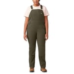 Dickies Womens Women's Plus Cooling Ripstop Bib Overalls, Rinsed Military Green, 1x