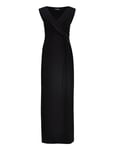 Jersey Off-The-Shoulder Gown Maxiklänning Festklänning Black Lauren Ralph Lauren