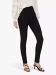 Phase Eight Sabrina Zipped Hem Ponte Trousers, Black