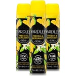 3x Yardley FREESIA & BERGAMOT Body Spray Fragrance 75ml