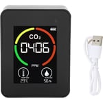 Jeffergarden Détecteur de CO2, moniteur de qualité de l'air, testeur TVOC, thermomètre et hygromètre à chargement USB pour la maison
