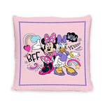 Disney Home Minnie Mouse et Daisy Duck Coussin décoratif avec Rembourrage 40 cm Rond – Coussin pour garçons et Filles, Superbe Coussin décoratif pour Chambre de bébé, Chambre d'enfant, canapé, canapé