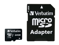 Verbatim – 64 GB SD Micro (SDXC) Class 10 with adapter (44084)