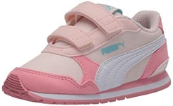 PUMA Unisex-Child St Runner Hook and Loop Sneaker, Pink, 5 UK