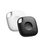 Tile by Life360 Mate (2024) - Tracker Bluetooth, détecteur de clés et localisateur d'objets pour clés, Sacs et Autres. Détecteur de téléphone. Compatible avec iOS et Android. Lot de 2 (Noir/Blanc)