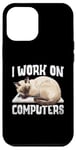 iPhone 12 Pro Max I Work On Computers Siamese Cat Meezer Case