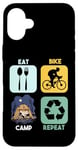 Coque pour iPhone 16 Plus Bikepack Biking Funny Cycling Touring Bikepacking