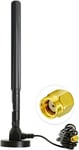 Antenne 4G LTE Connecteur mâle RP SMA 15DBi GSM/3G/4G Omnidirectionnel Antenne Intérieure Extérieure 4G Câble 3M RG174 avec Base Magnétique