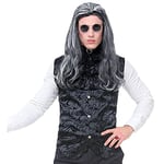 Widmann 08053 - Gilet gothique Jabot et Gemme Vampire, accessoire de costume, Halloween, carnaval, fête à thème