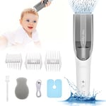 Spark Moments Tondeuse à Cheveux pour Bébé, Tondeuse à Cheveux pour Enfants, Machine à Couper les Cheveux Silencieuse avec 3 Peignes de Guidage, étanche