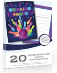 Olivia Samuel 20 x Neon Bowling Party Invitations from Ready to Write with