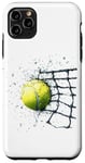 Coque pour iPhone 11 Pro Max Balle de tennis dans le filet pour les joueurs de tennis