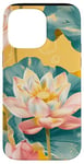 Coque pour iPhone 14 Pro Max Jaune Pop Art Imprimé Animal Fleur Lotus Éléments Célestes