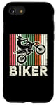 Coque pour iPhone SE (2020) / 7 / 8 Retro Biker Motocross Dirt Bike Rider Moto Biker