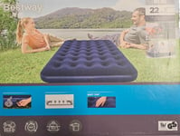 Bestway Double Airbed Flocked Camping Inflatable Mattress Air Bed+ Electric Pump