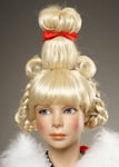 Childrens The Grinch Style Blonde Cindy Lou Who Fancy Dress Festive Wig