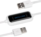 Salcar Data Cable High Speed ​​USB 2.0 PC-PC-liitäntäkaapeli Windows 10/8.1/8/7/Vista/XP/2000 -käyttöjärjestelmille, helpoin tiedonvaihto kahden tietokoneen välillä