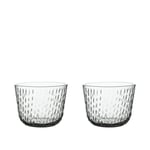 Marimekko - Syksy Glass Tumbler 2 dl, set of 2 Misty Gray - Matti Klenell - Grå