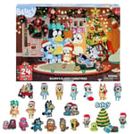 Bluey Christmas Advent Calendar, 2023 XMAS 24 päivän lähtölaskenta kalenterit, sarjakuva Bluey Figuurit Doll Surprise Blind Box