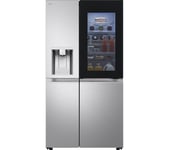 LG InstaView GSXE90BSAD American-Style Smart Fridge Freezer - Brushed Steel, Brushed Steel