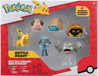 Pokemon Battle Figure 6 Pack Features 2-Inch Battle Figures - Brand New