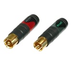 Neutrik PAIR (x2) Profi RCA Phono Connectors. Stereo Pair