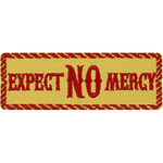 Écusson Thermocollant "Expect no mercy" | Patch de motard thermocollant pour jeans, patch de boxeur, application pour motards à coudre/repasser, 100x35mm