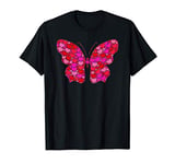 Pink Red Heart Valentines Day Gift Women Girls - Butterfly T-Shirt